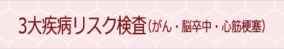 3大疾病リスク検査（がん・脳卒中・心筋梗塞）